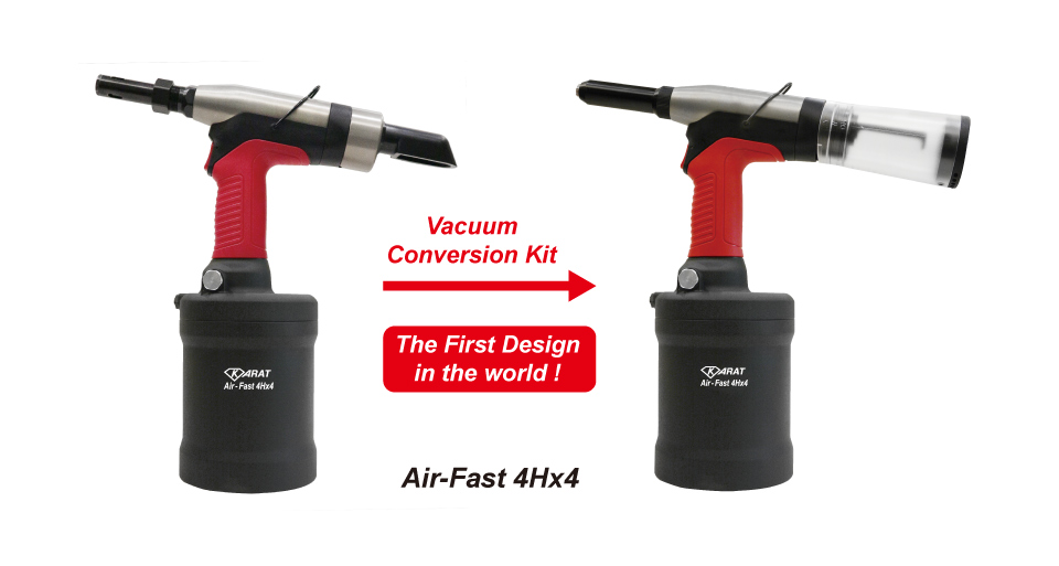 KARAT Air-Fast 4Hx4 工業級重型 氣動油壓式哈克槍，可拉哈克釘及結構性拉釘