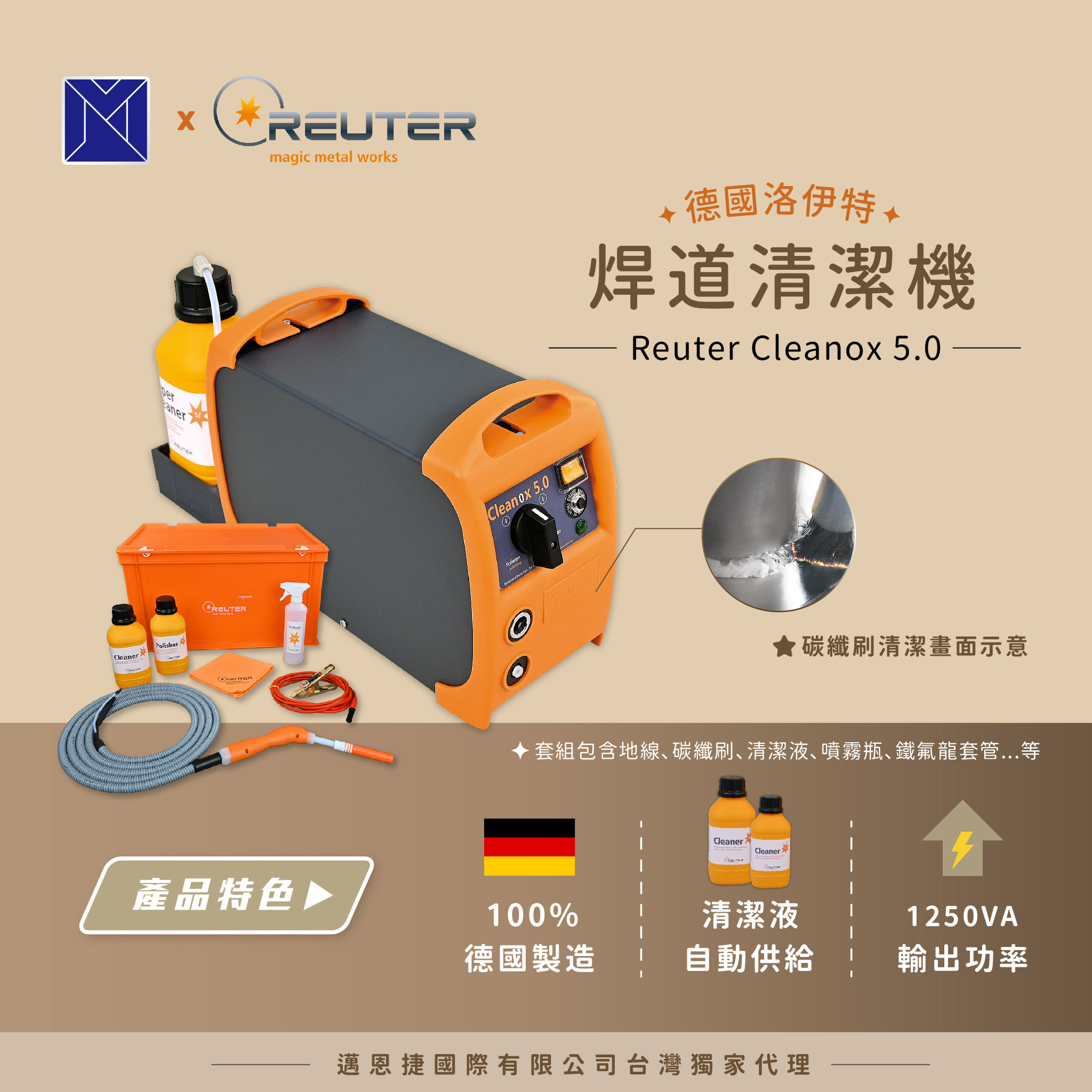 德國洛伊特焊道清潔機 Cleanox 5.0