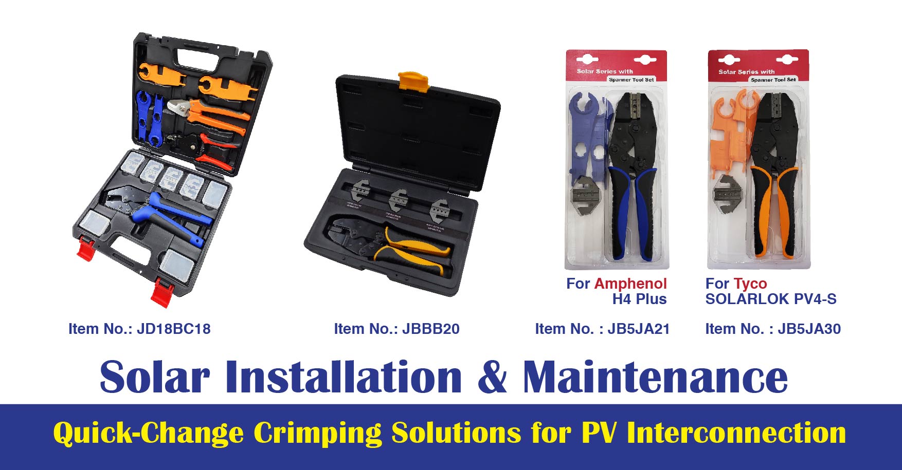 太陽能專用壓接工具與板手套組｜現場安裝 × 快速作業首選